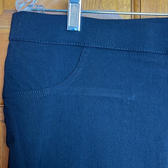 Women's Size 14 Zac & Rachel Stretch Black Trousers Elastic Waist - Picture 4 of 8